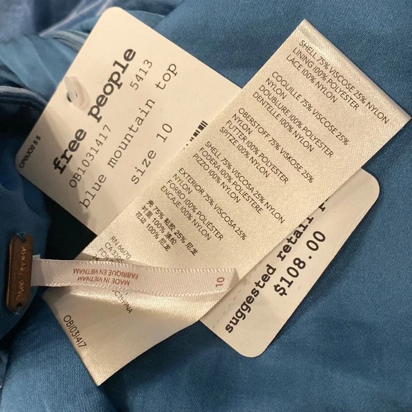 FREE PEOPLE - NWT - skirt: ‘My Lacey’ angled lined blue velvet w lace hem - 10 - Picture 6 of 16